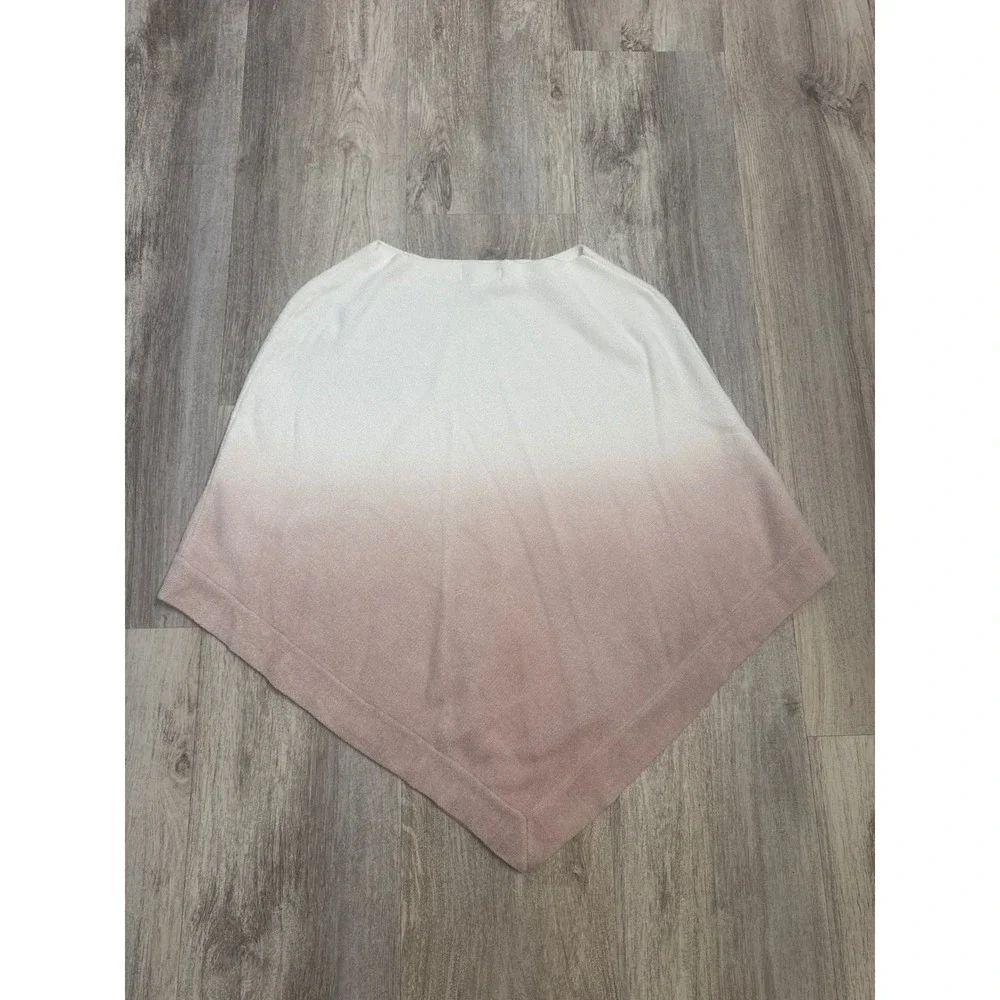 Barefoot‎ Dreams CozyChic Ultra Lite Ombre Poncho Cream Pink One Size